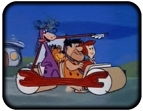 Flintstones-in-car